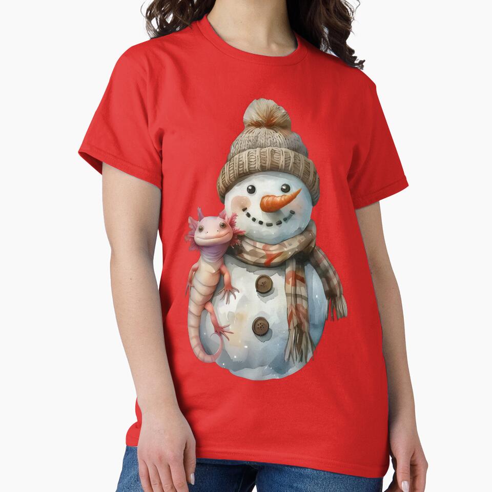 Snowman Axolotl by Colorfulman