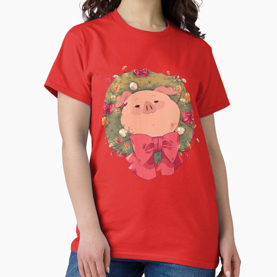 Festive Christmas Wreath Pig by MakeItPig