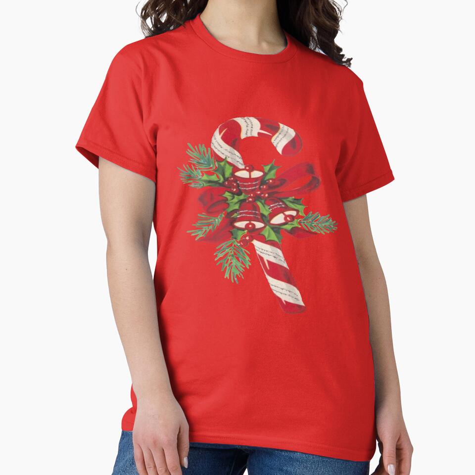 Christmas Candy Cane With Decorative Ribbon and Bells by taiche