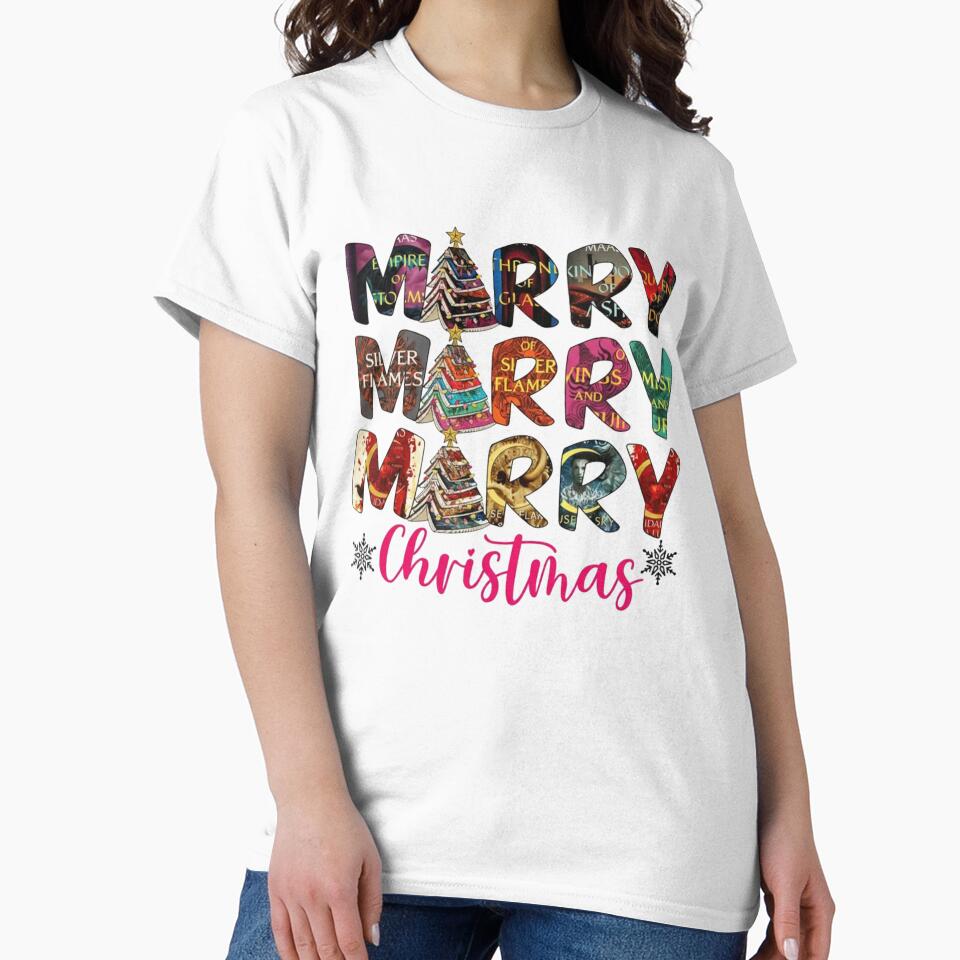 Merry Fantasy Bookmas Sweatshirt, Throne Of Glass Shirt, Acotar, Crescent City, Book Lovers Christmas Gift by Sapocheart