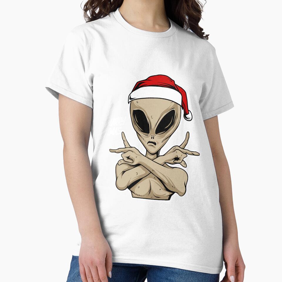 Funny Santa Alien Christmas Pajamas Funny Christmas Alien by LifeQuotes