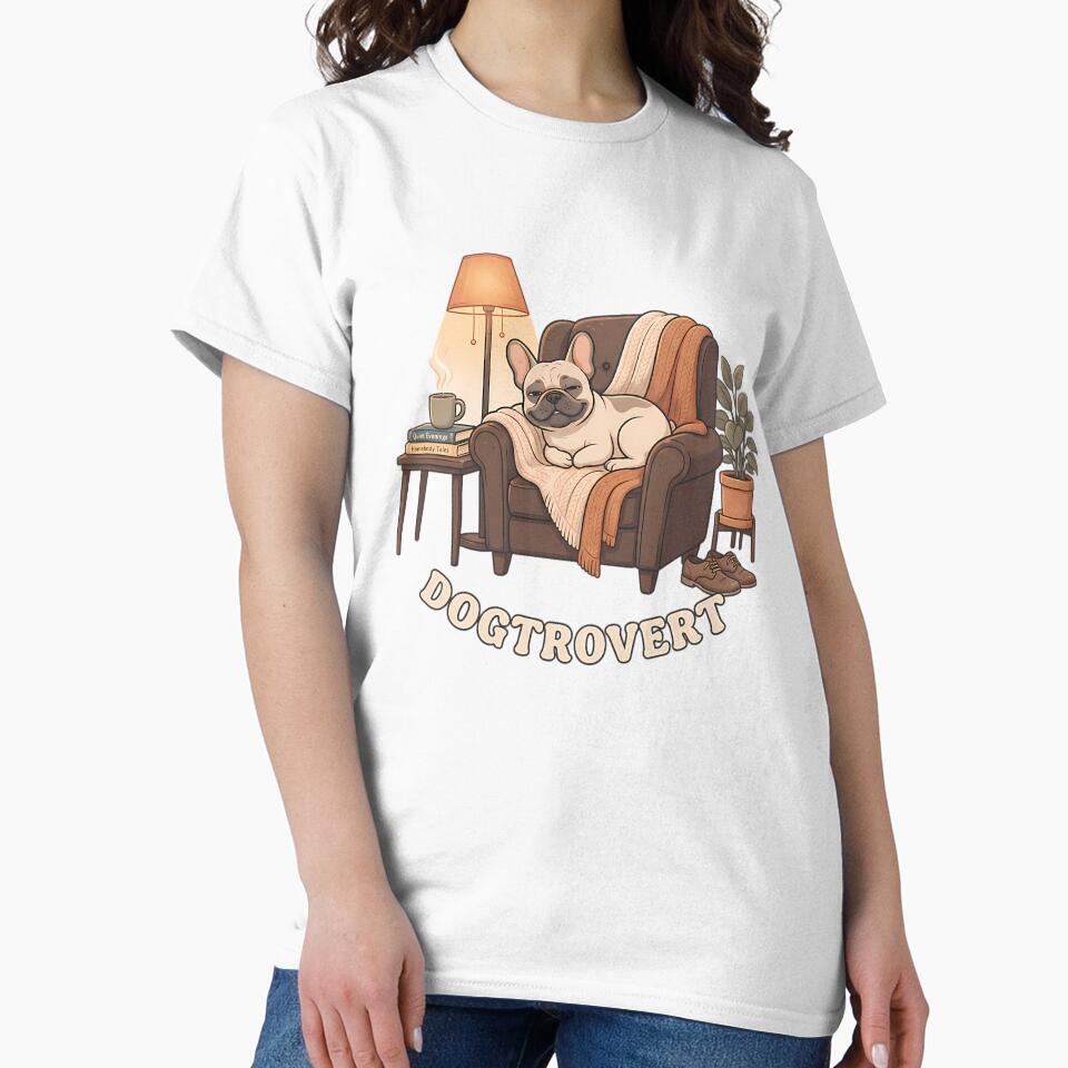 Cozy Dogtrovert Frenchie Relaxing Art by christineirist