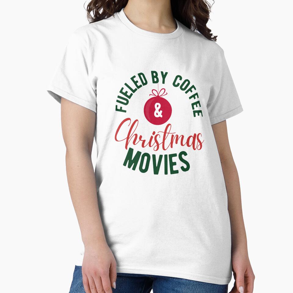 Fueled by coffee and Christmas movies design by Dominika Farkašová