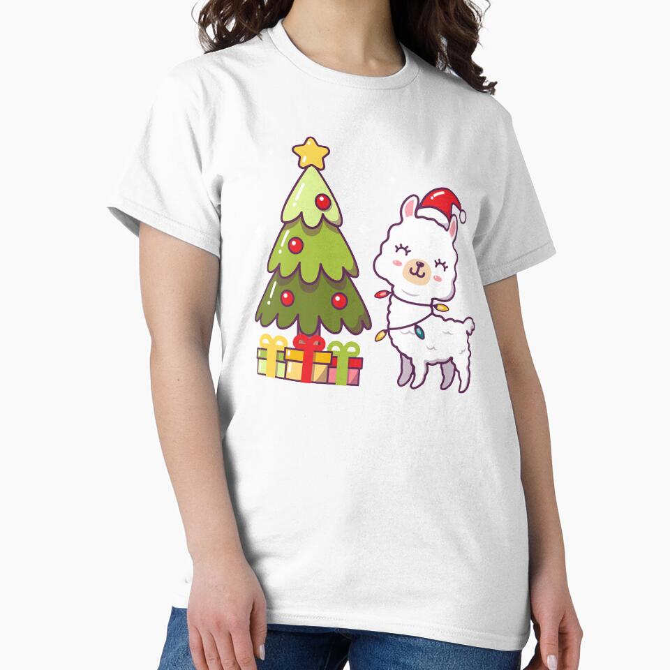 tree llama Christmas - alpaca christmas by zanbo