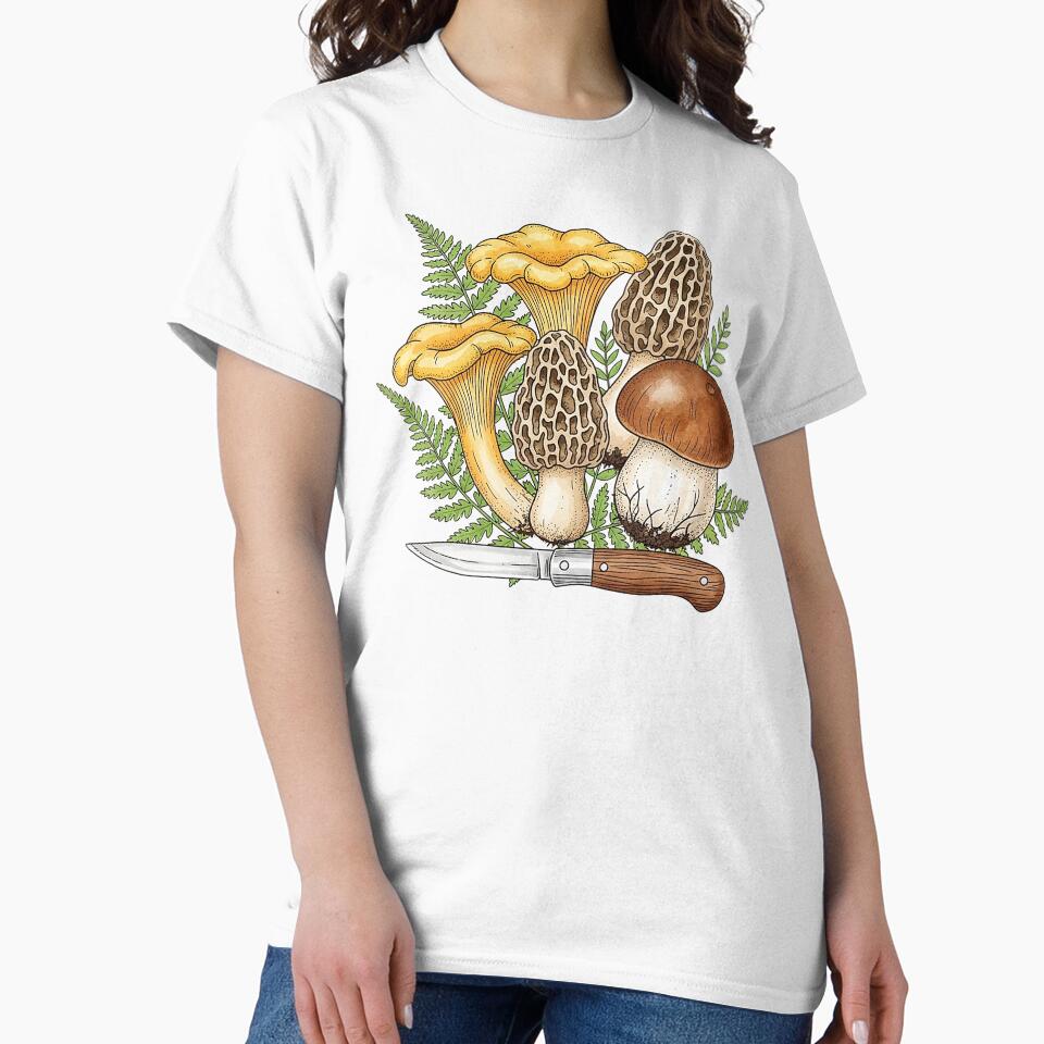 Vintage Mushroom Foraging Illustration Mycology by SholoStudio