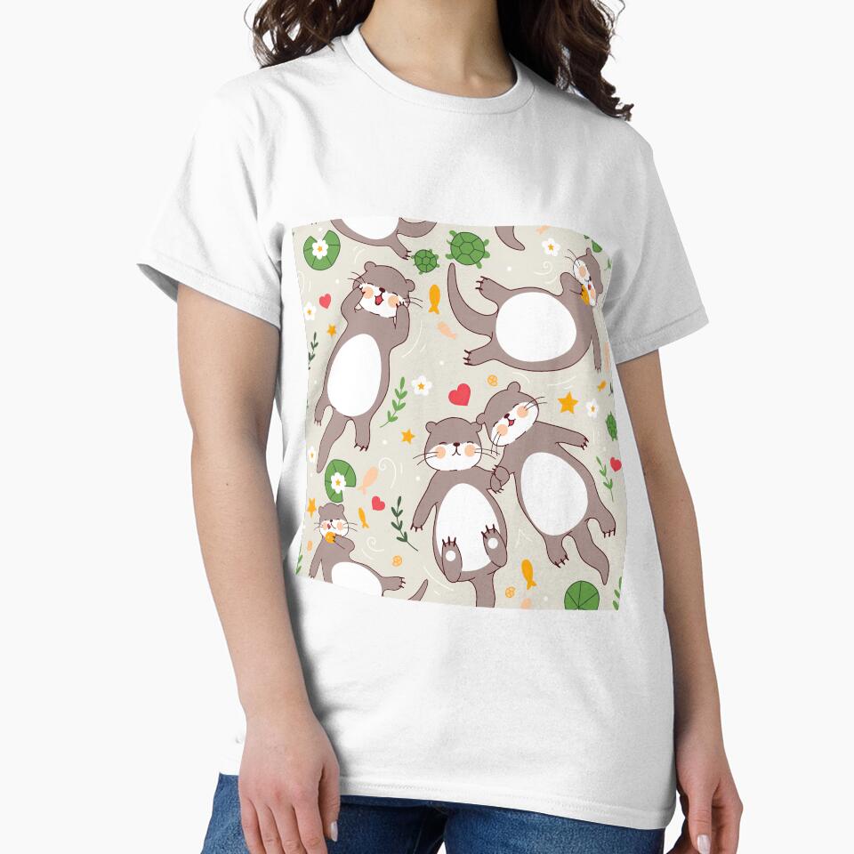 Cute Otters Gold Fishes by HauckClothing