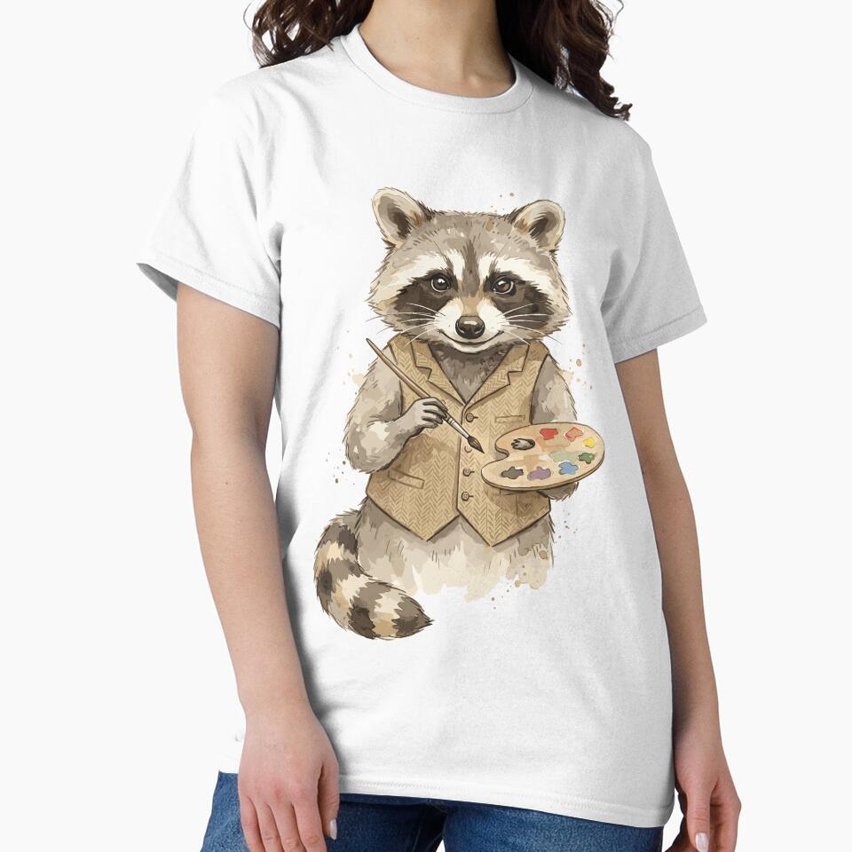 Light Academia: Painter Raccoon by bapupa