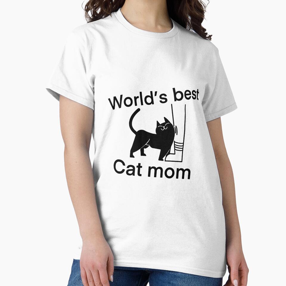 World’s best cat mom, Mommy cat, Funny cat lover v1 by pookkudesign