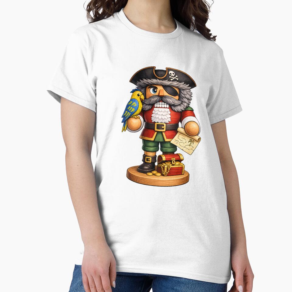 A chubby pirate nutcracker ready to find some treasure. by DGS Creative Designs