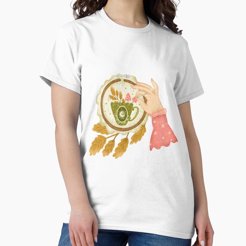 Woman hand sewing embroidery by pinkyfish1010