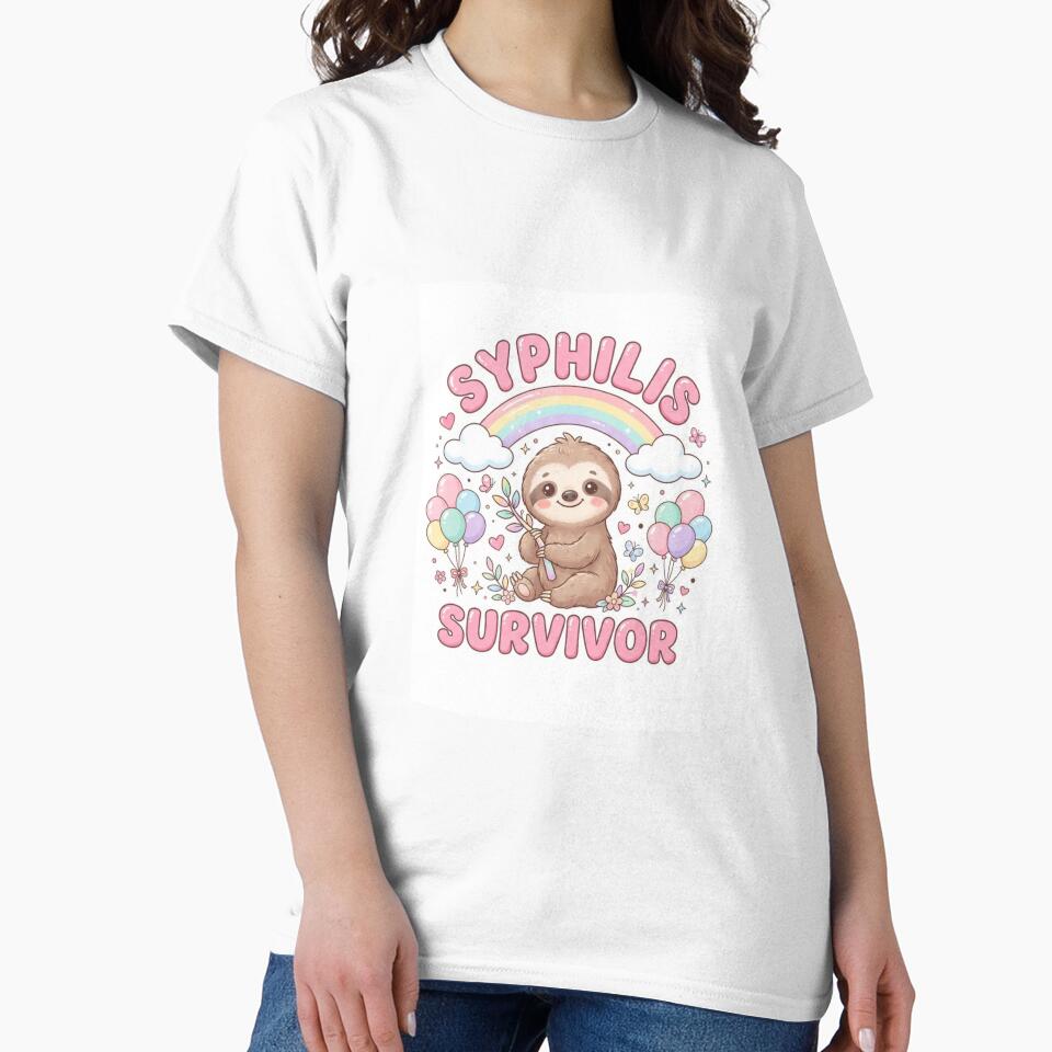 Sloth Syphilis survivor funny gag adult humor novelty by CheeseBlueprint
