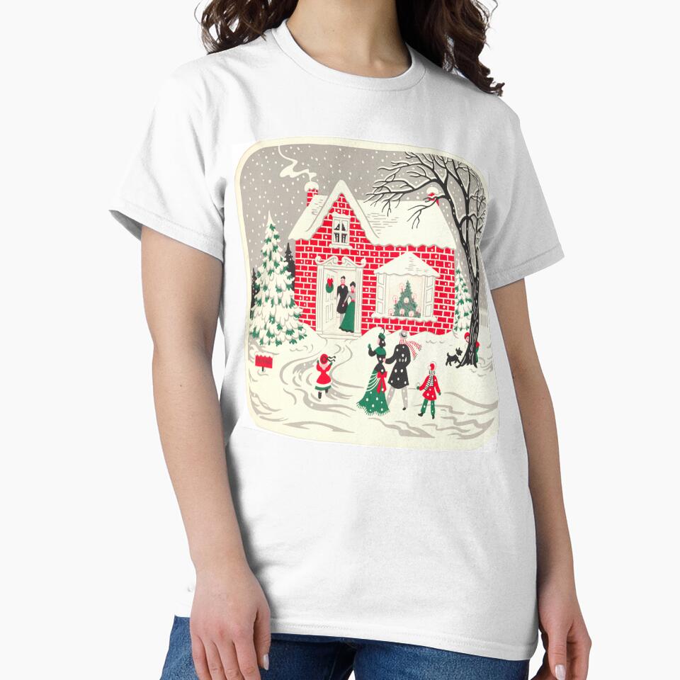 ugliest cottage village country christmas winter wonderland by LEILA ART SPACE
