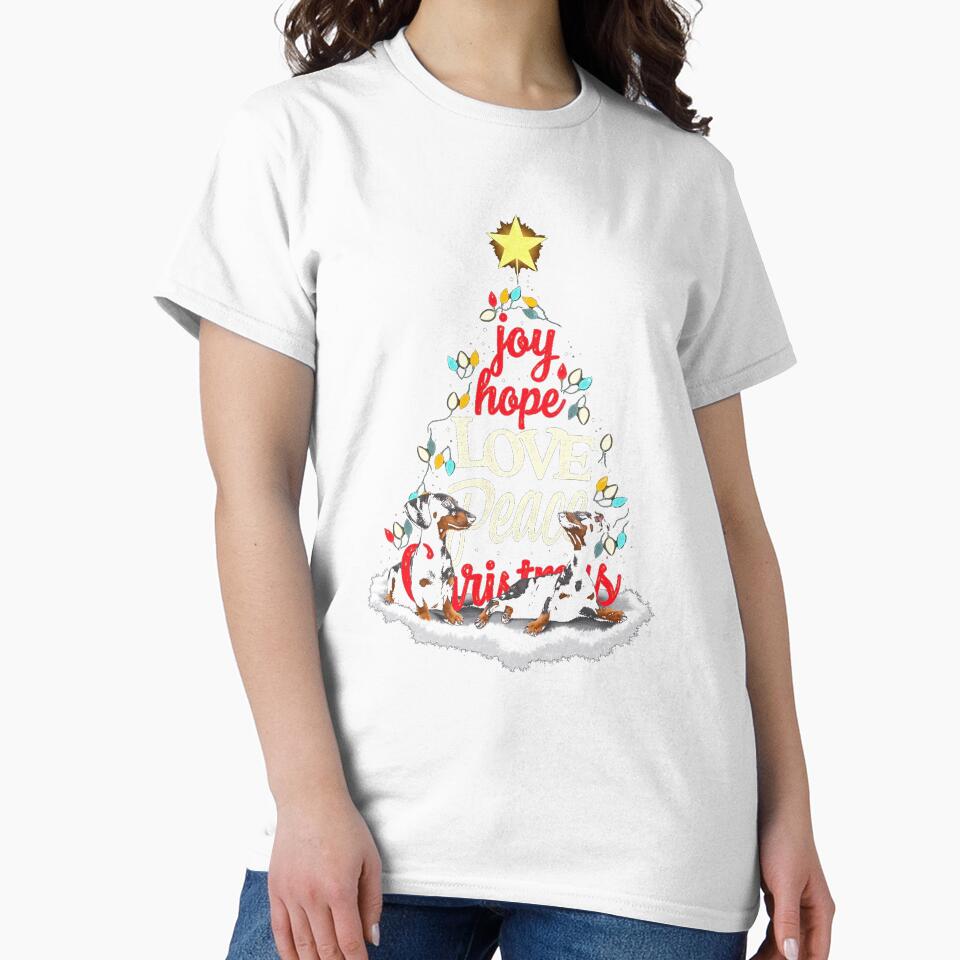 Dachshund Christmas Joy Hope Love Peace by lht6474