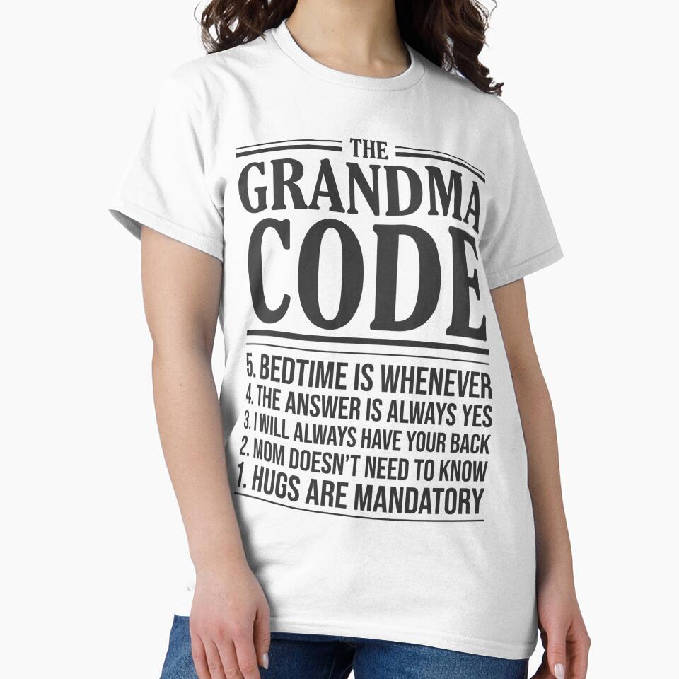The Grandma Code Funny Grandmother Rules List Grandkids Family Humor by ZBIFBOUETLA