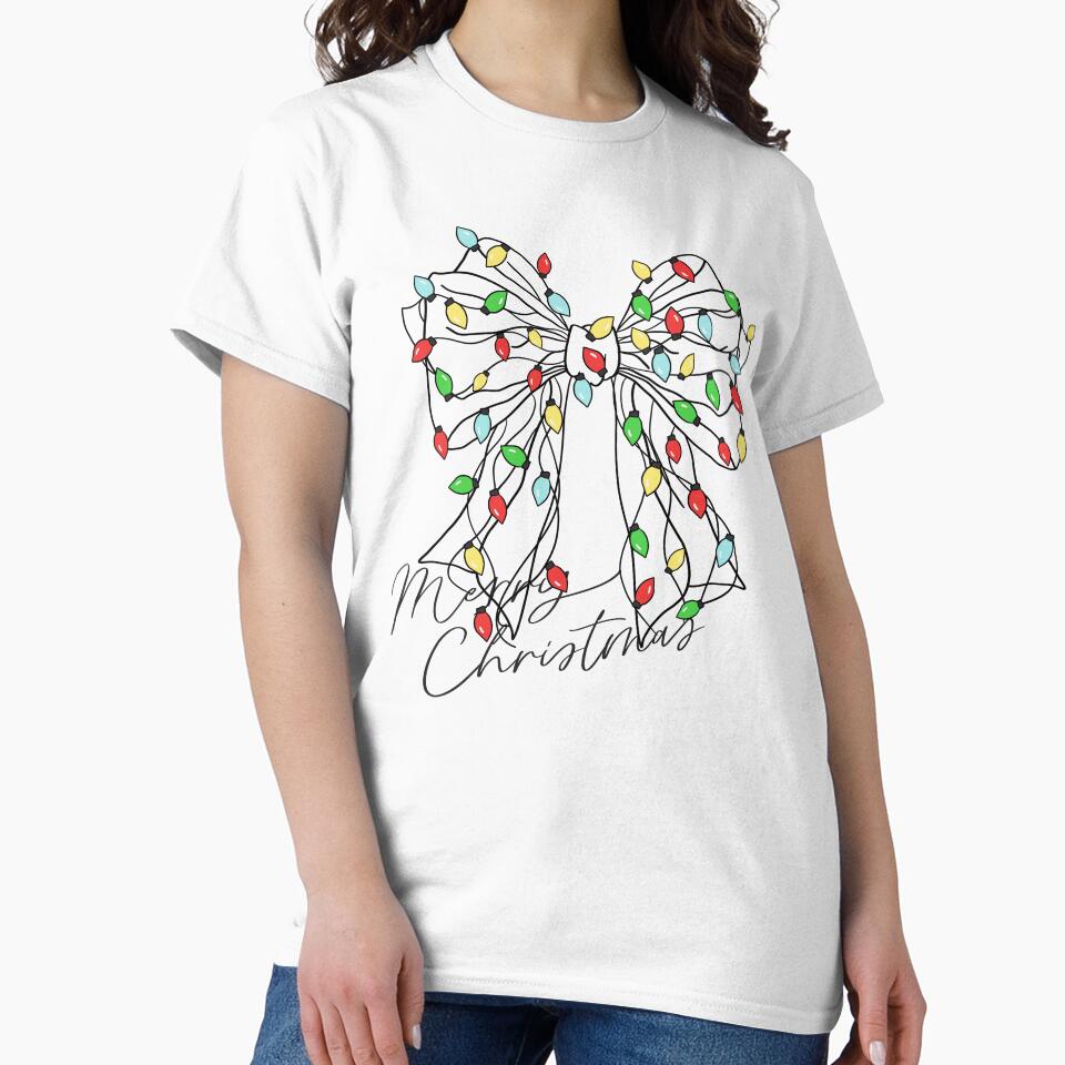 Christmas bow with fairy lights – cheerful Christmas design in bright colors by CreativeLifeMe