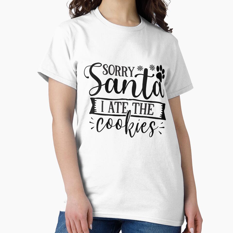 Christmas Dog Sorry Santa Funny Cookie Eater Holiday Design by FuzionRaptor