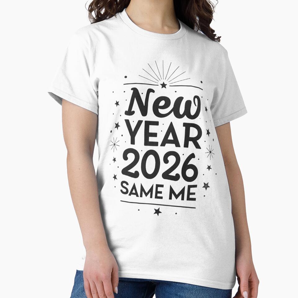 NEW YEAR 2026 SAME SAME ME Typography by lamabream