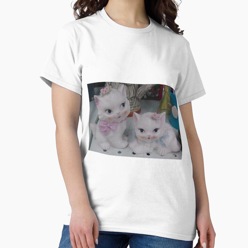 White Cats With Flowers and Ribbons by happy-thrifting