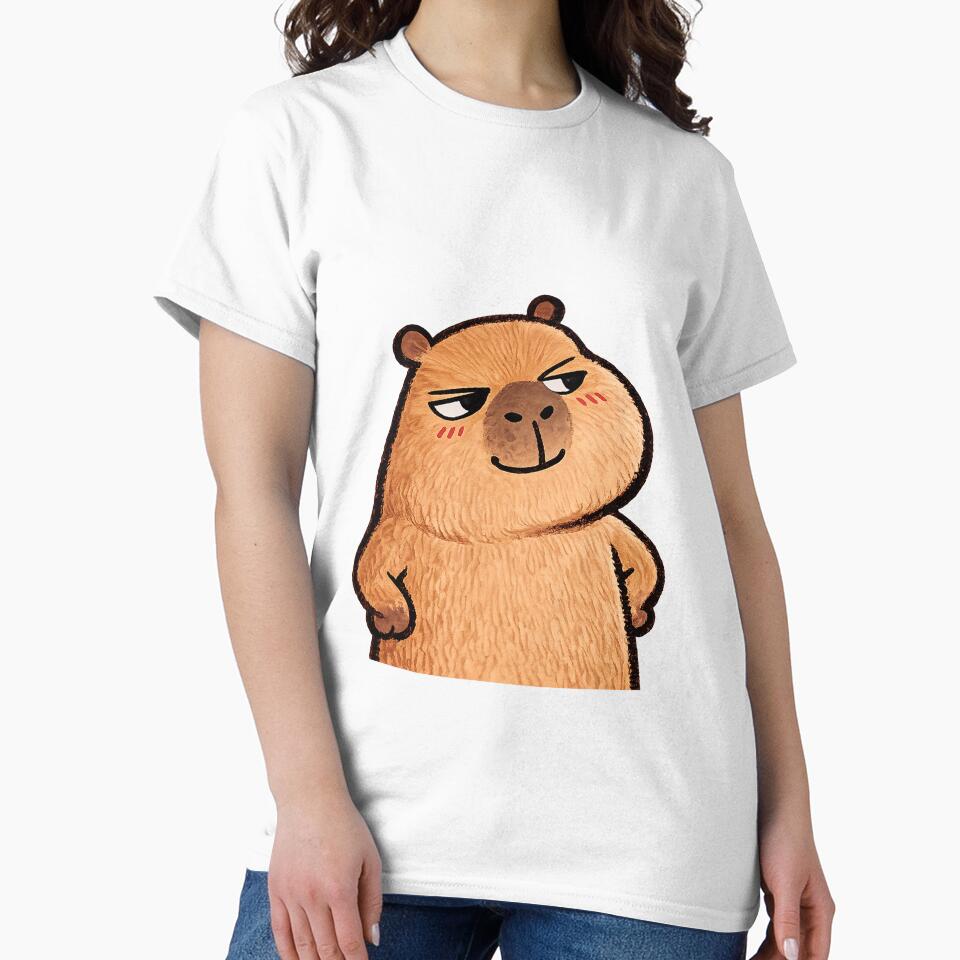 Smug Capybara | Cute Sassy Kawaii Capybara Sticker & Funny Animal T-Shirt by Atum&Art