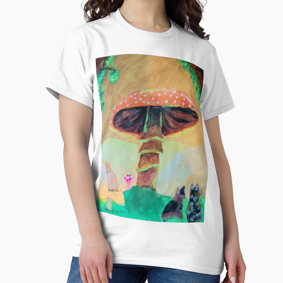 The Great Mushroom Cave Watercolor Painting by SoleiaFlur