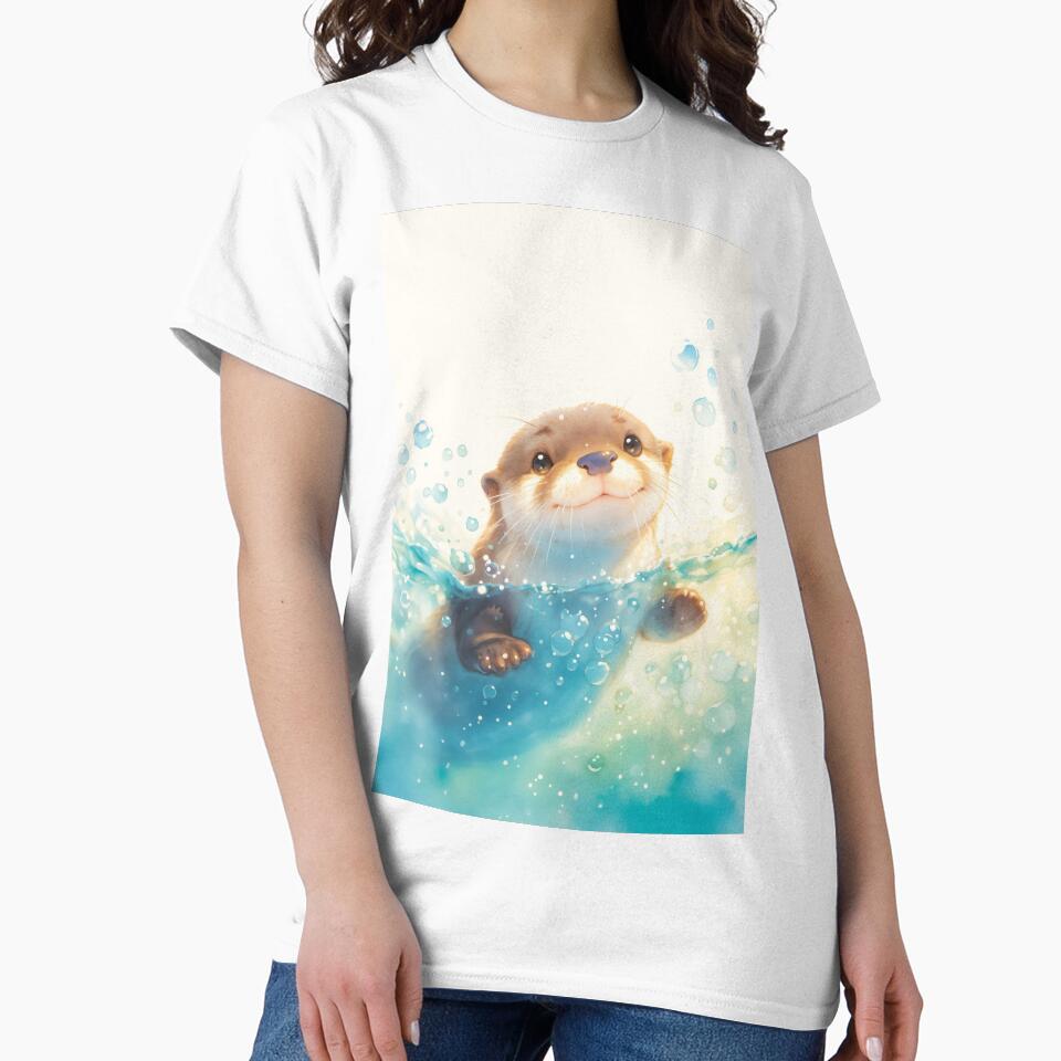 Happy Otter in an Aquatic Wonderland by AshiraCreations