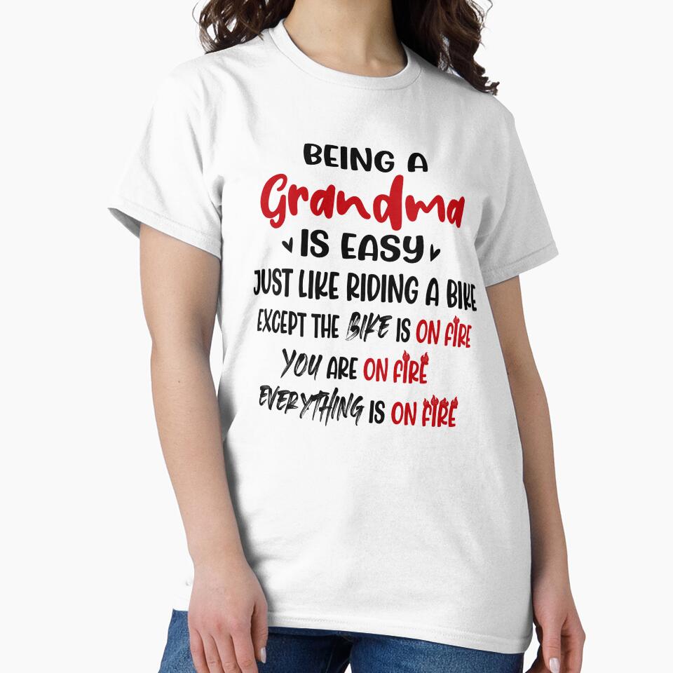 Being A Grandma Is Like Riding A Bike Mothers Day Birthday Funny Gigi by EasyPrintGift
