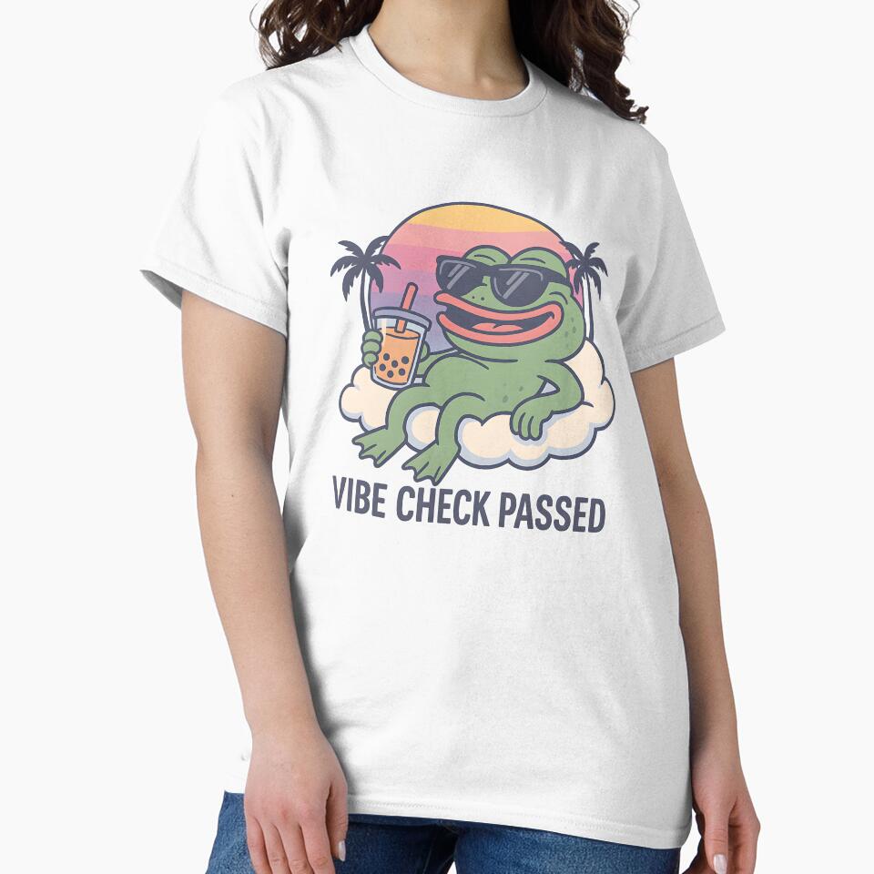 Pepe The Frog Vibe Check Passed Retrowave by PepegaShopz
