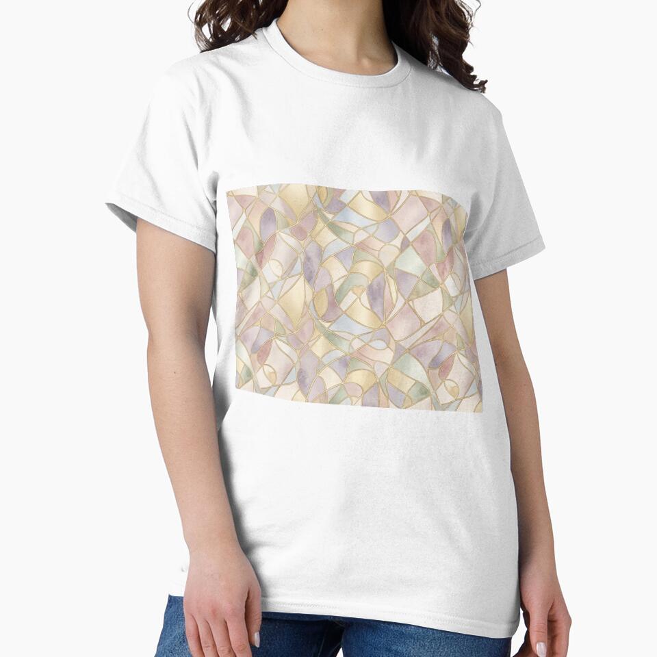 Luxury Pastel Mosaic Love Stained Glass Pattern by InnerwayStudio