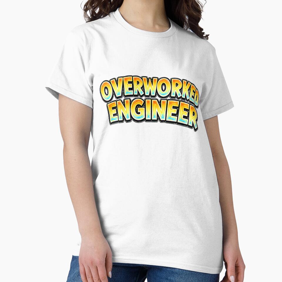 OVERWORKED ENGINEER – hand drawn childlike typography by Mac Sketches