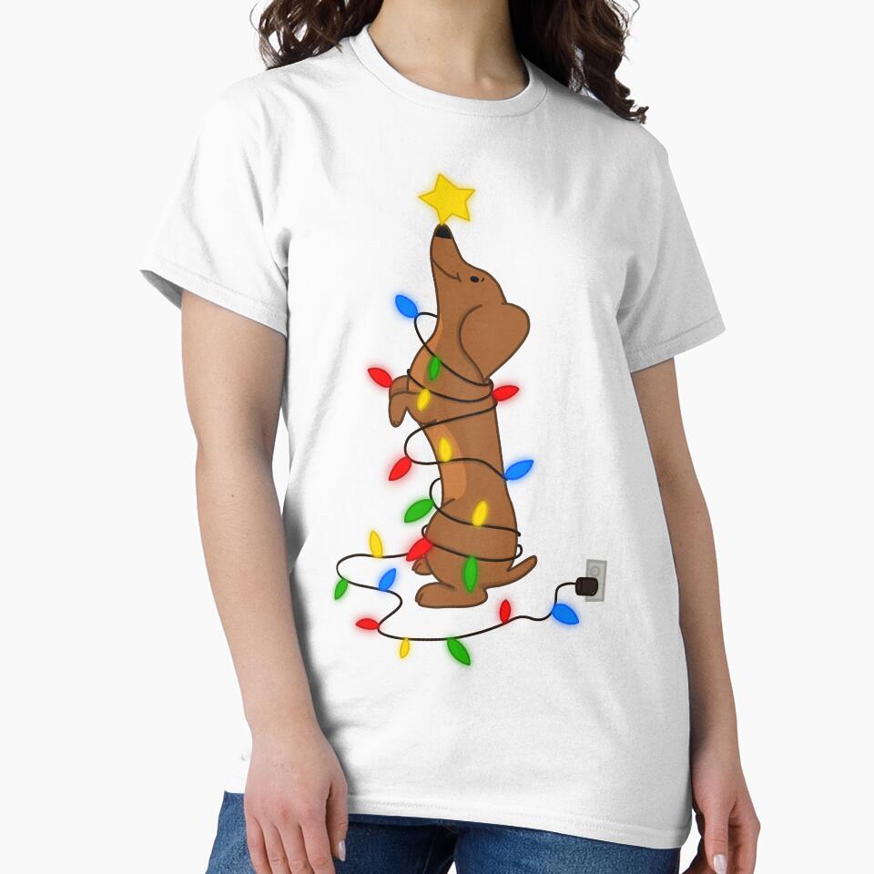 Christmas Dachshund by briestudio