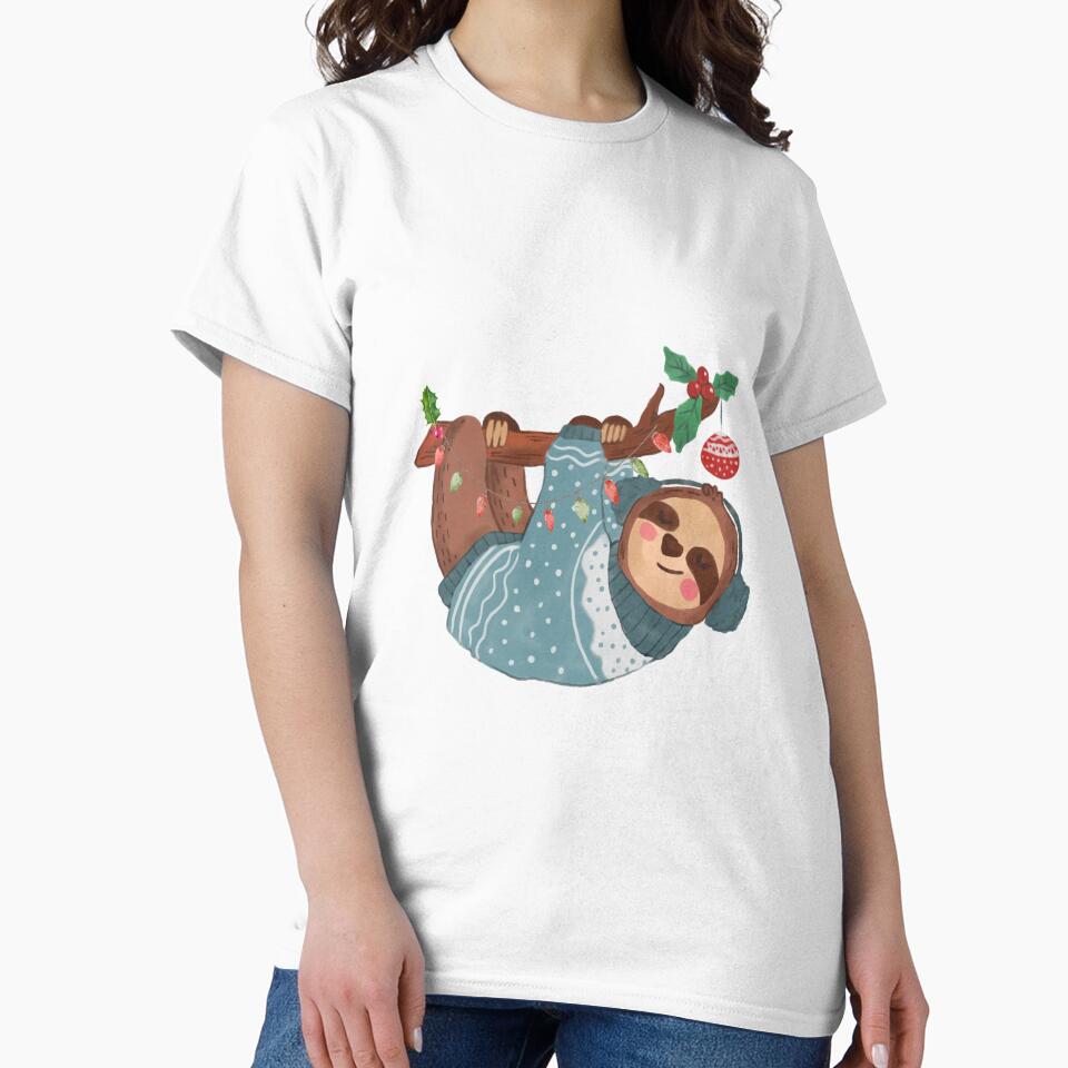 Cute Christmas Hanging Sloth by silviaol