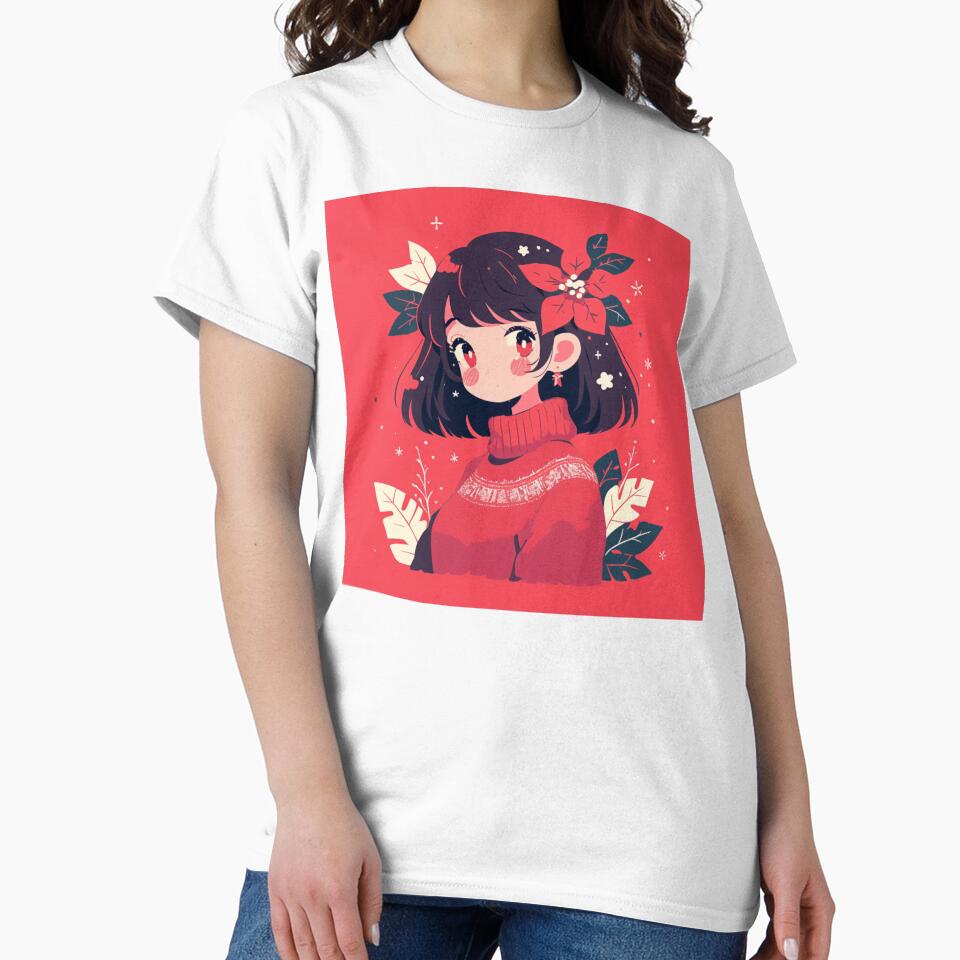 Anime poinsettia cutie by MendaciousMina