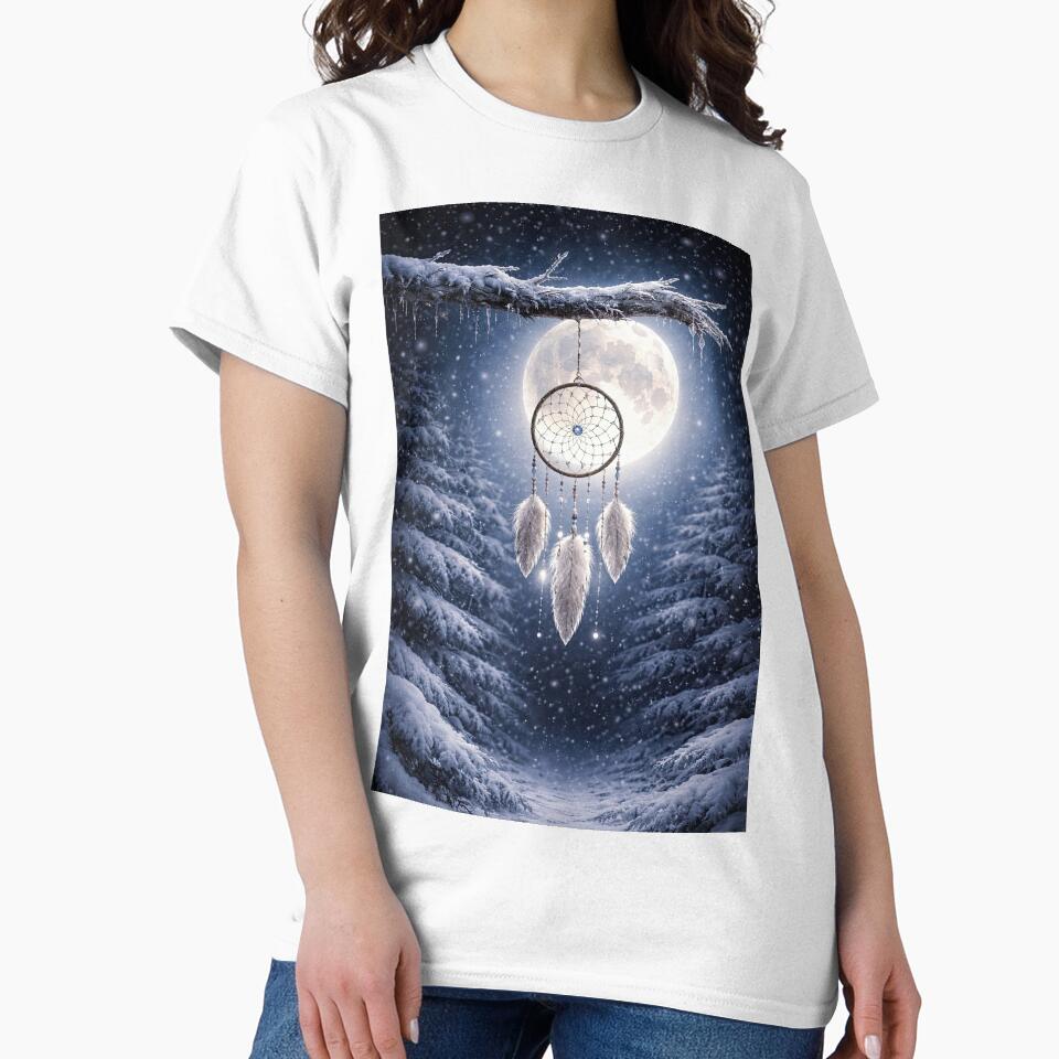Winter Dreamcatcher Under Full Moon Winter Solstice by Stephanie Laird