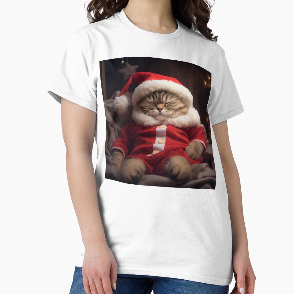 Comfy Christmas holiday cat by dcrc