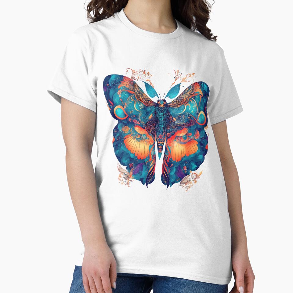 A stunning moth with intricate patterns and vibrant colors by CoolPixels