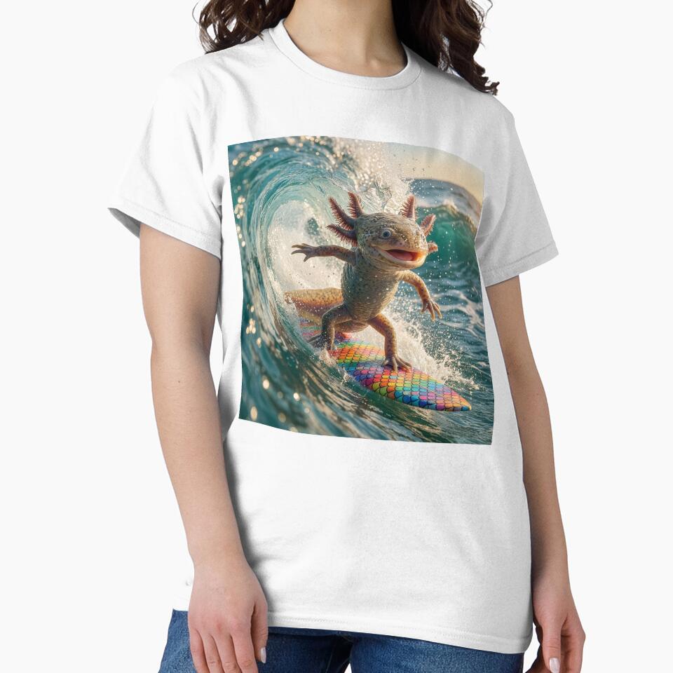 Stoked Surfin' Axolotl by Tridentulus