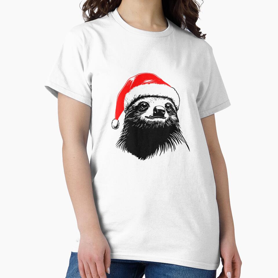 Sloth in Christmas Hat by JollyCritters