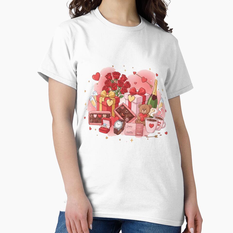 Romantic Valentine's Day Gifts and Roses Illustration by ToNi304