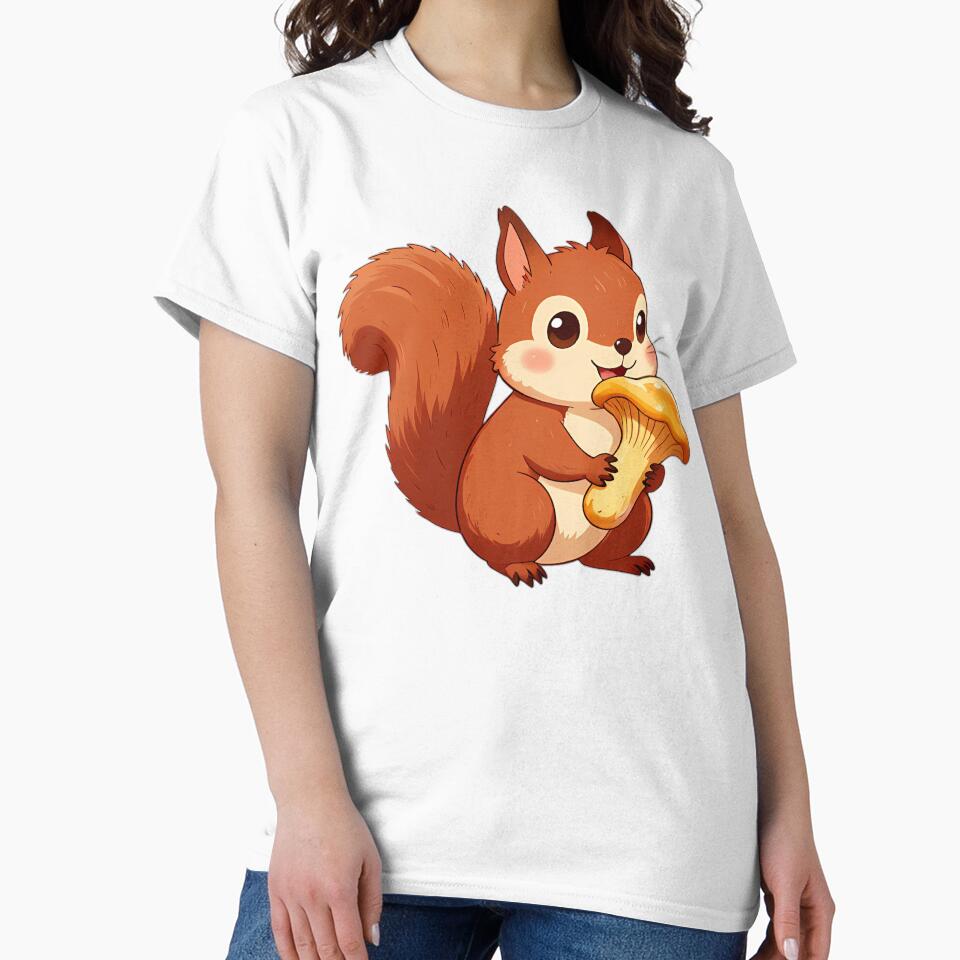 Cute Red Squirrel with Golden Chanterelle by pumsquare