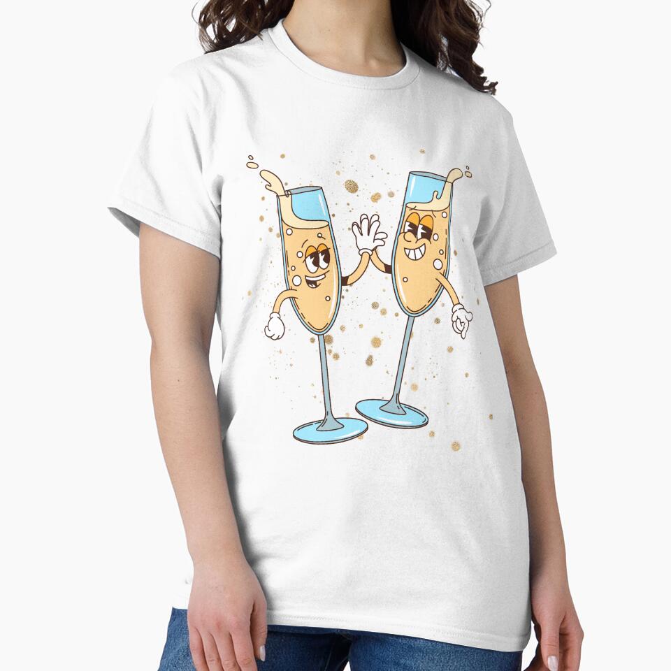 Smiling Champagne Glasses – Celebration Illustration by iamKRUK