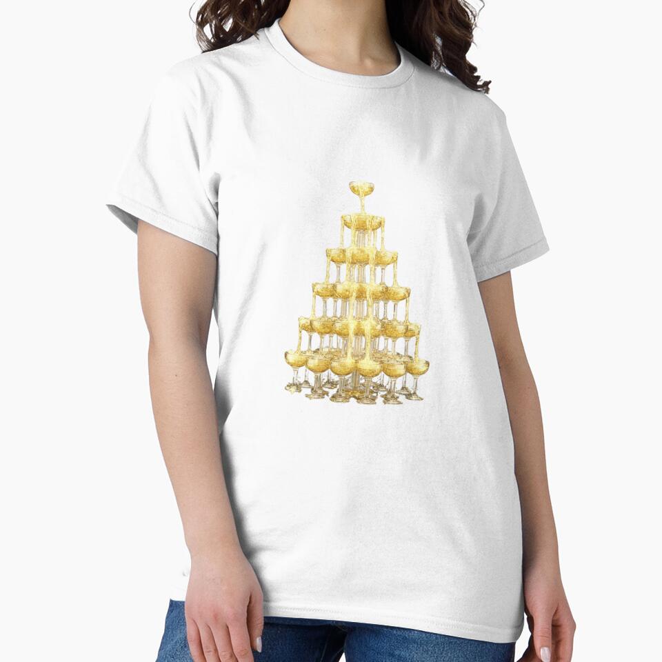 Luxury Gold Champagne Tower - Sparkling NYE & Celebration Aesthetic by MonaRose_Art