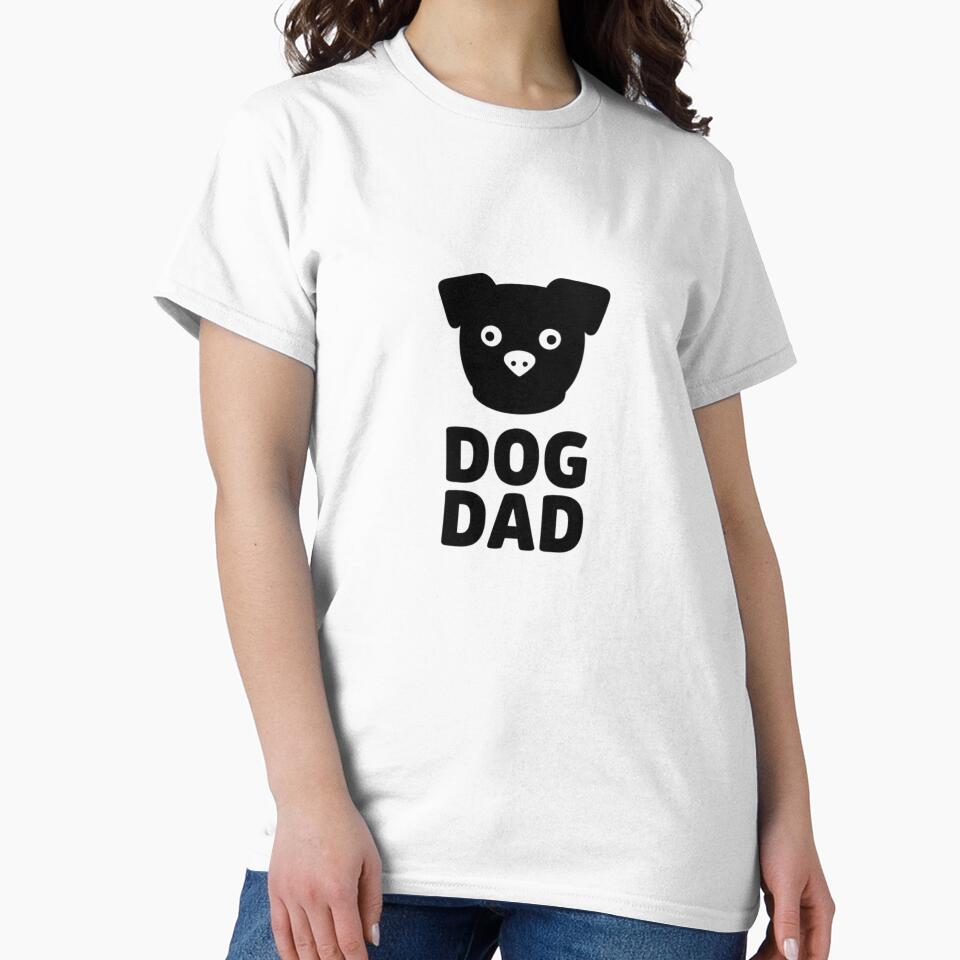 Dog Dad Cute Puppy Face Outline Minimalist Dog Lover by NeonSketch Lab