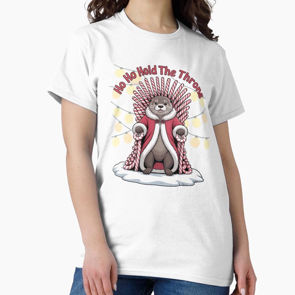 Hold The Throne | Otter T-Shirt by NicolasGlowArt