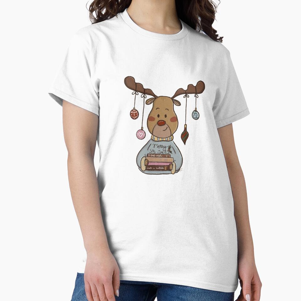 Christmas Reindeer with books by MadebyRebee
