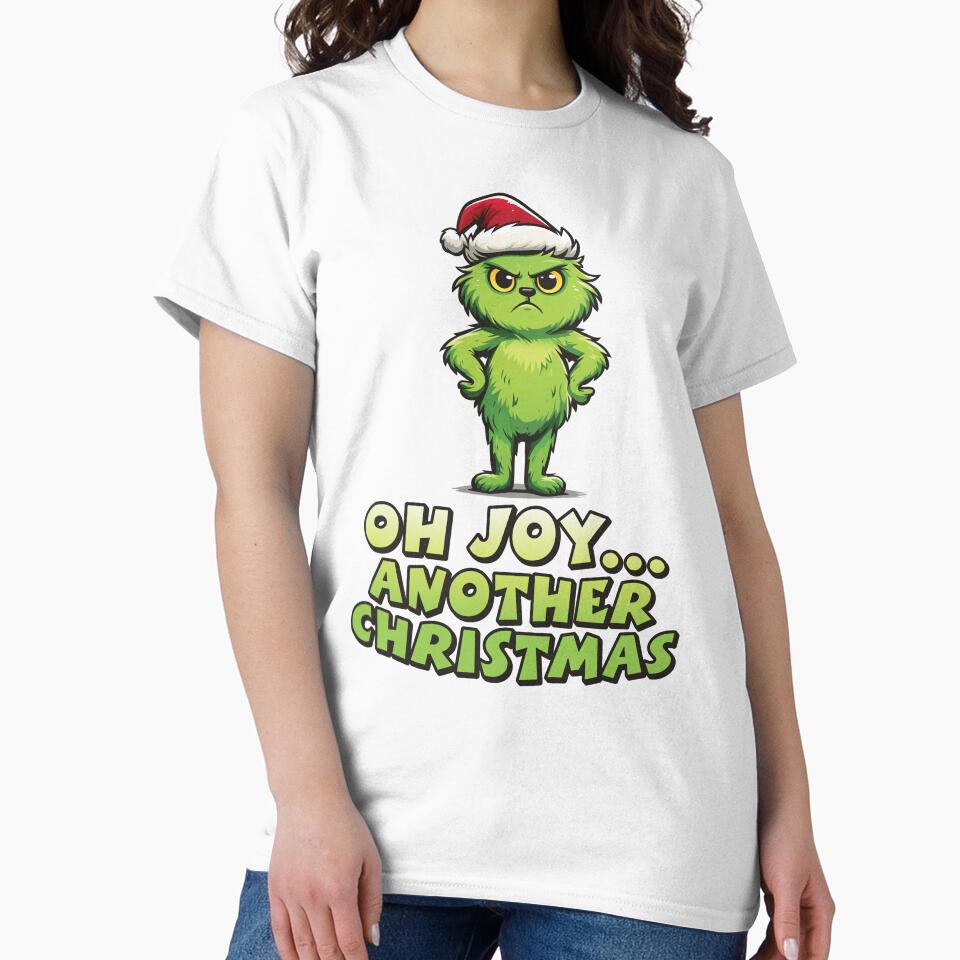 Oh Joy...Another Christmas – Funny Grumpy Christmas Monster Design by Weasel Graphix