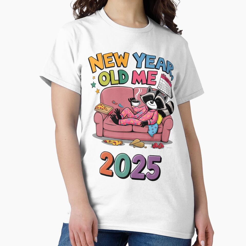 New year new me, New year old me 2025 funny, ironic, cute by KAMIstyles