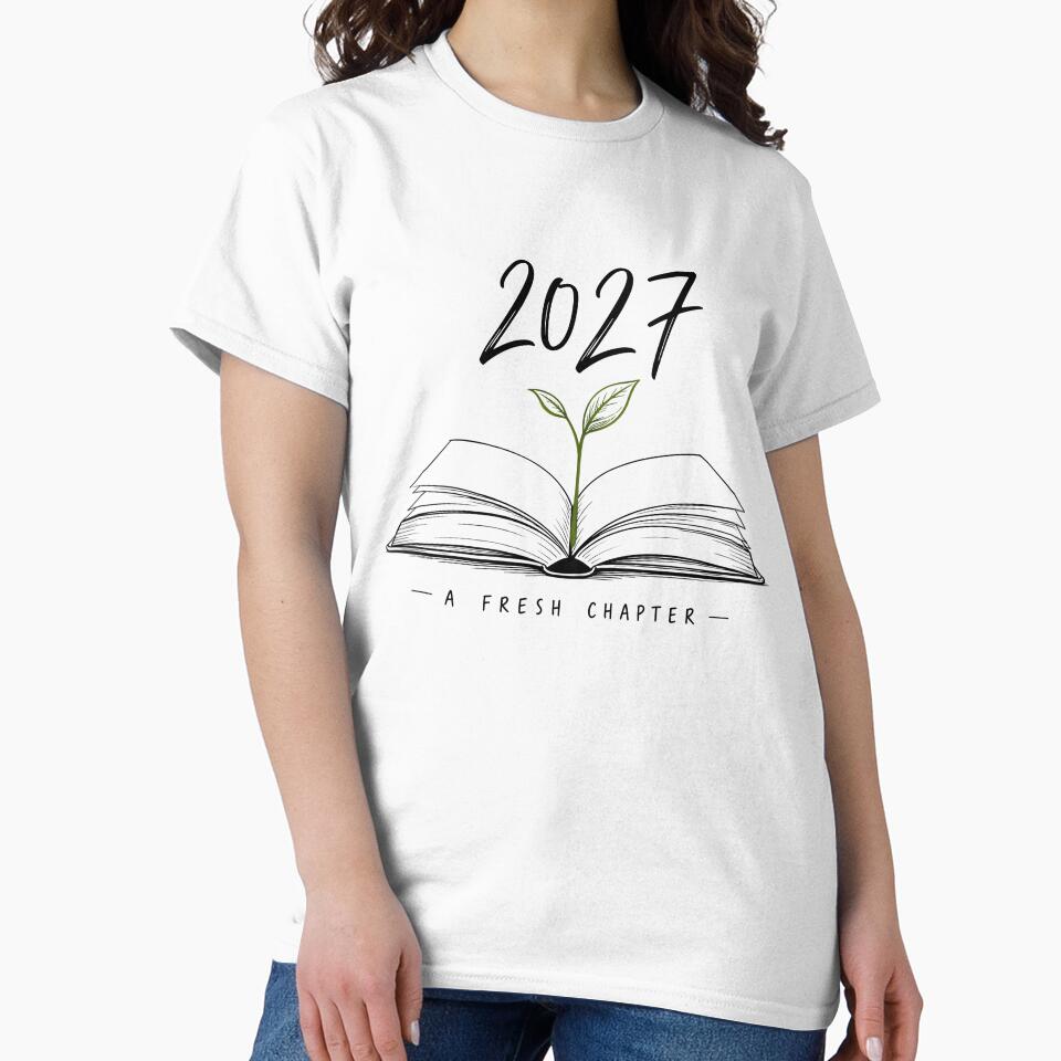 2027: A Fresh Chapter — Minimalist Book & Sprout Art by MalisoStickers