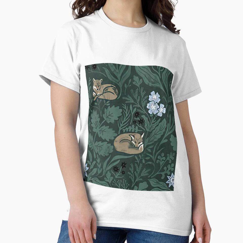 Fox Floral Pattern by VickyCloset