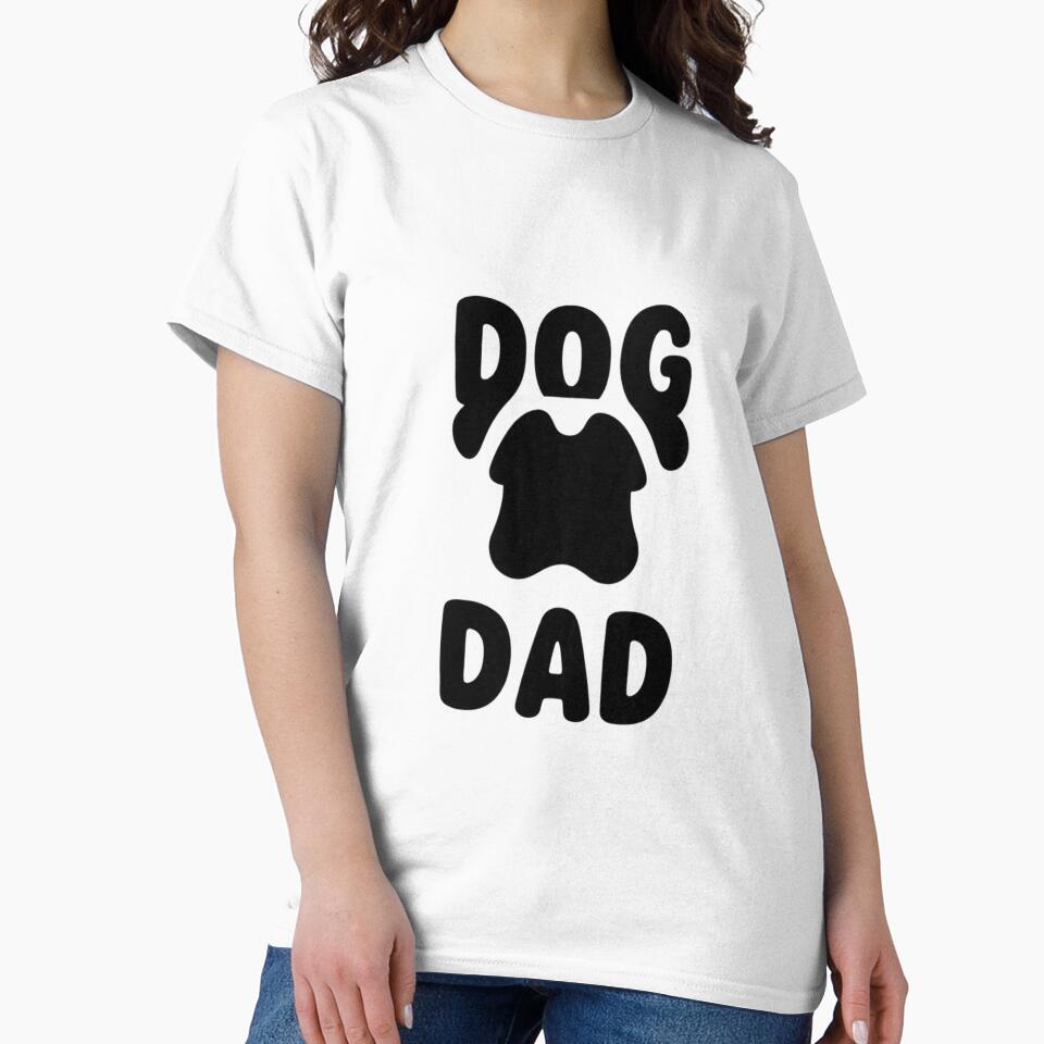 Retro Dog Dad Paw Print T-Shirt – Funny Dog Lover Father's Day Gift by NeonSketch Lab