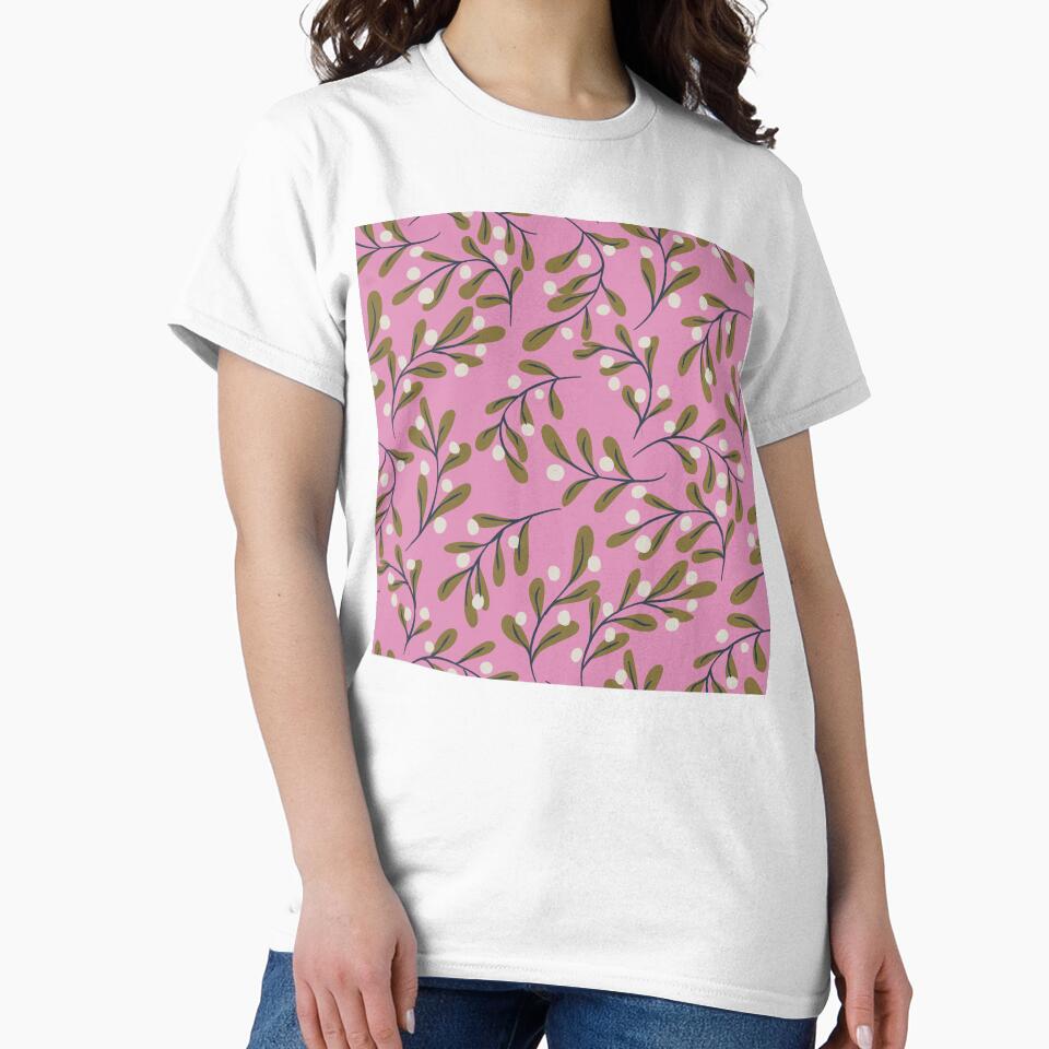 Modern Pink Mistletoe by aneladesigns